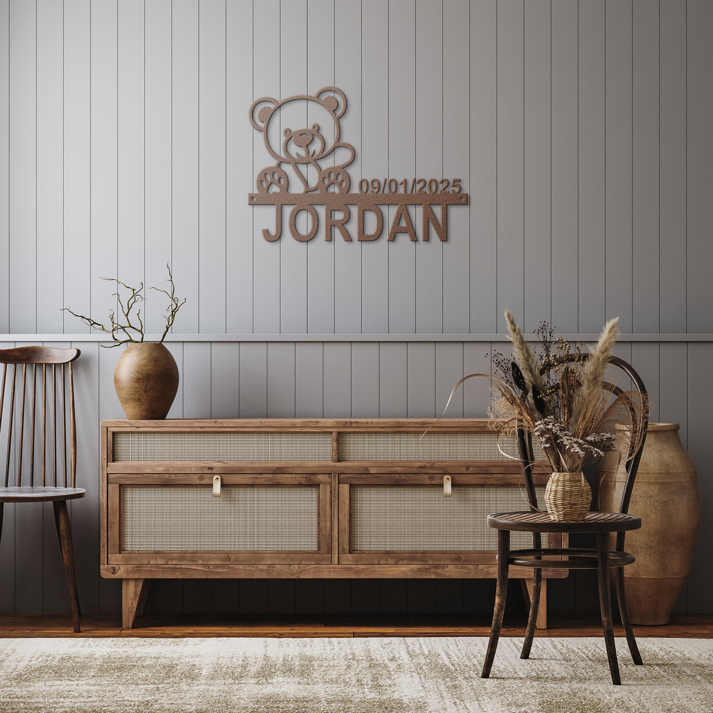 Baby_Name_Metal_Sign_Copper_Rustic_Hallway_Mockup.png