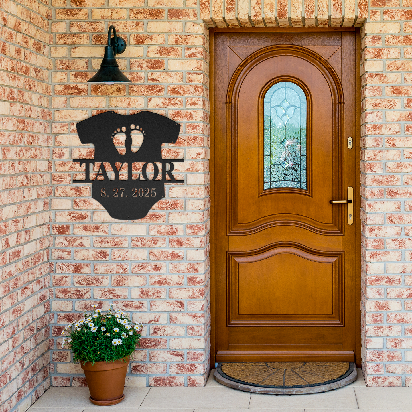 Baby_Shirt_Metal_Sign_Black_Brick_Entrance_Mockup.png