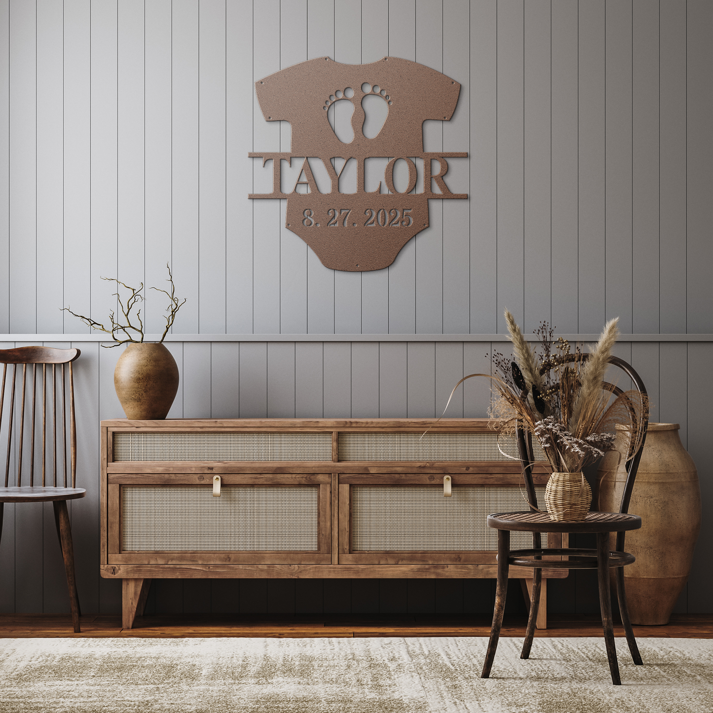 Baby_Shirt_Metal_Sign_Copper_Rustic_Hallway_Mockup.png