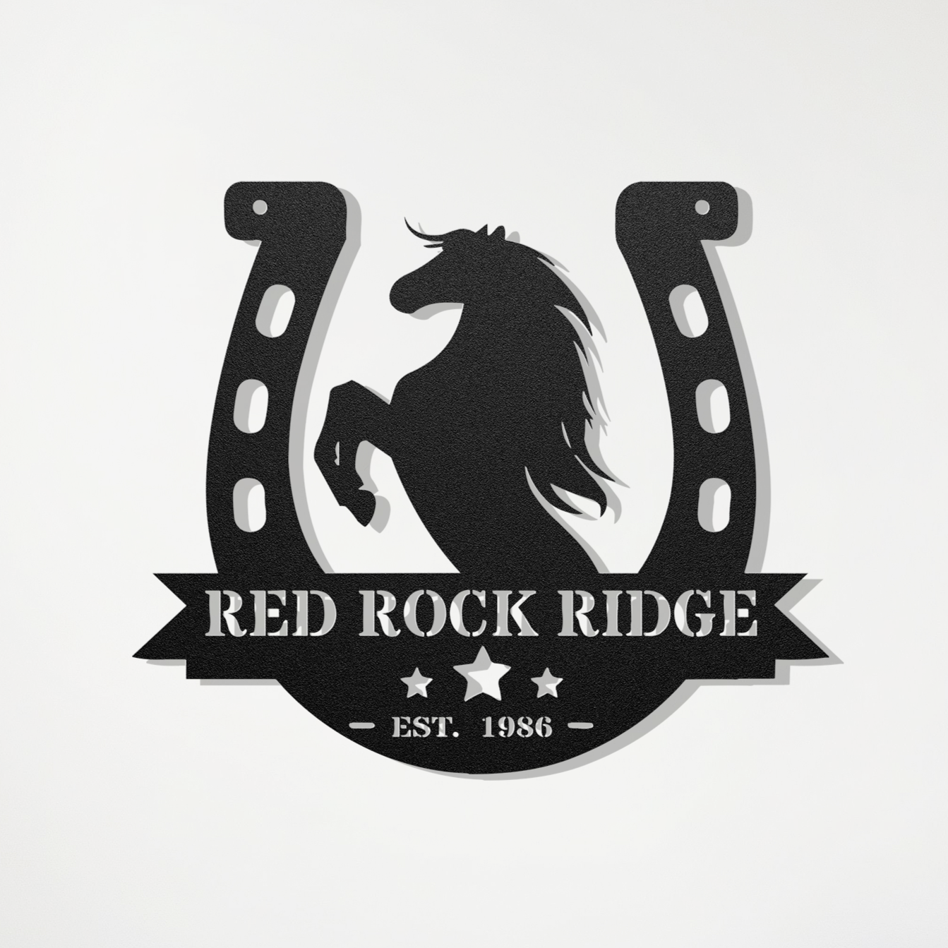 Horseshoe Metal Sign