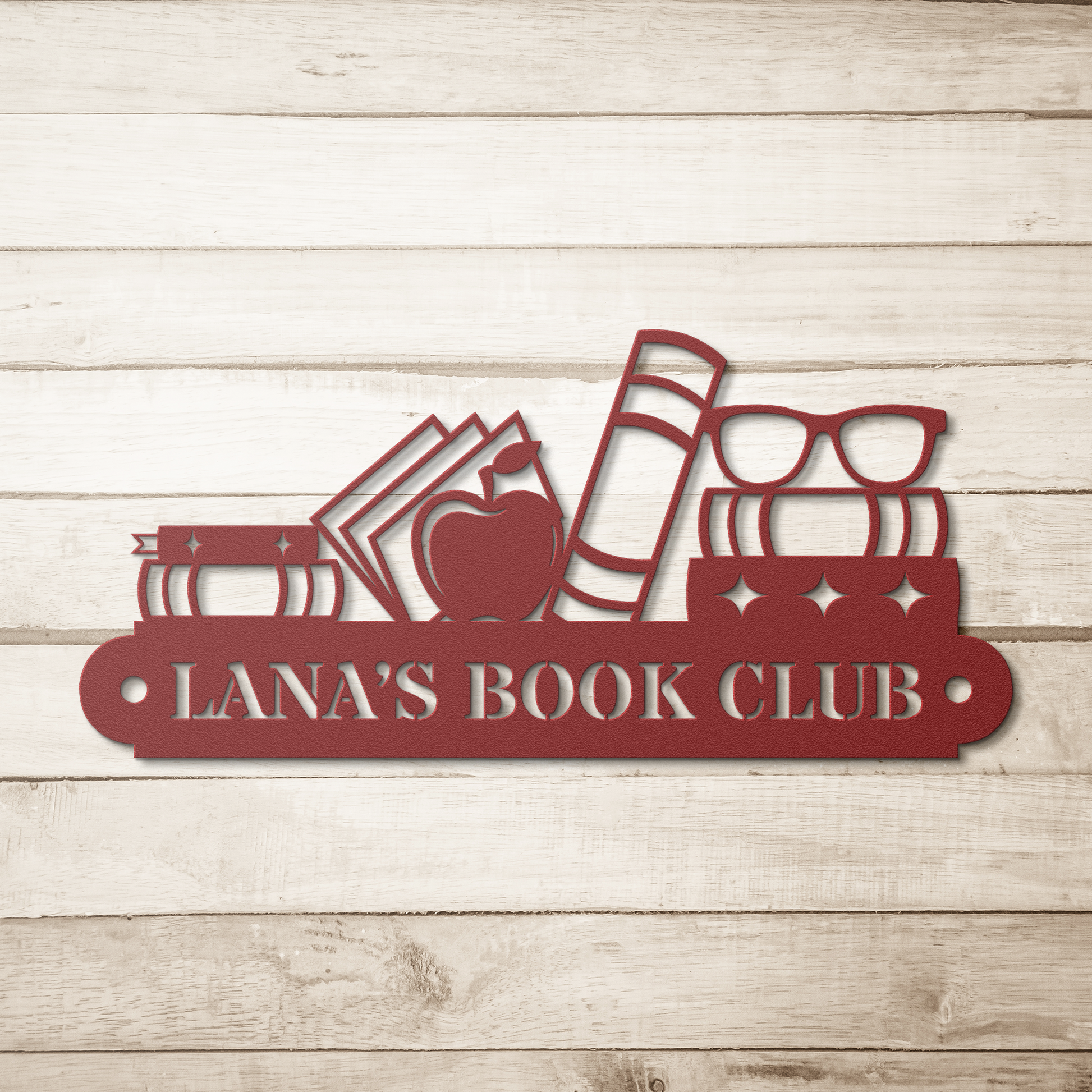 Book_Metal_Sign_Red_Simple_Wood_BKGD_Mockup.png