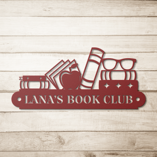 Book_Metal_Sign_Red_Simple_Wood_BKGD_Mockup.png