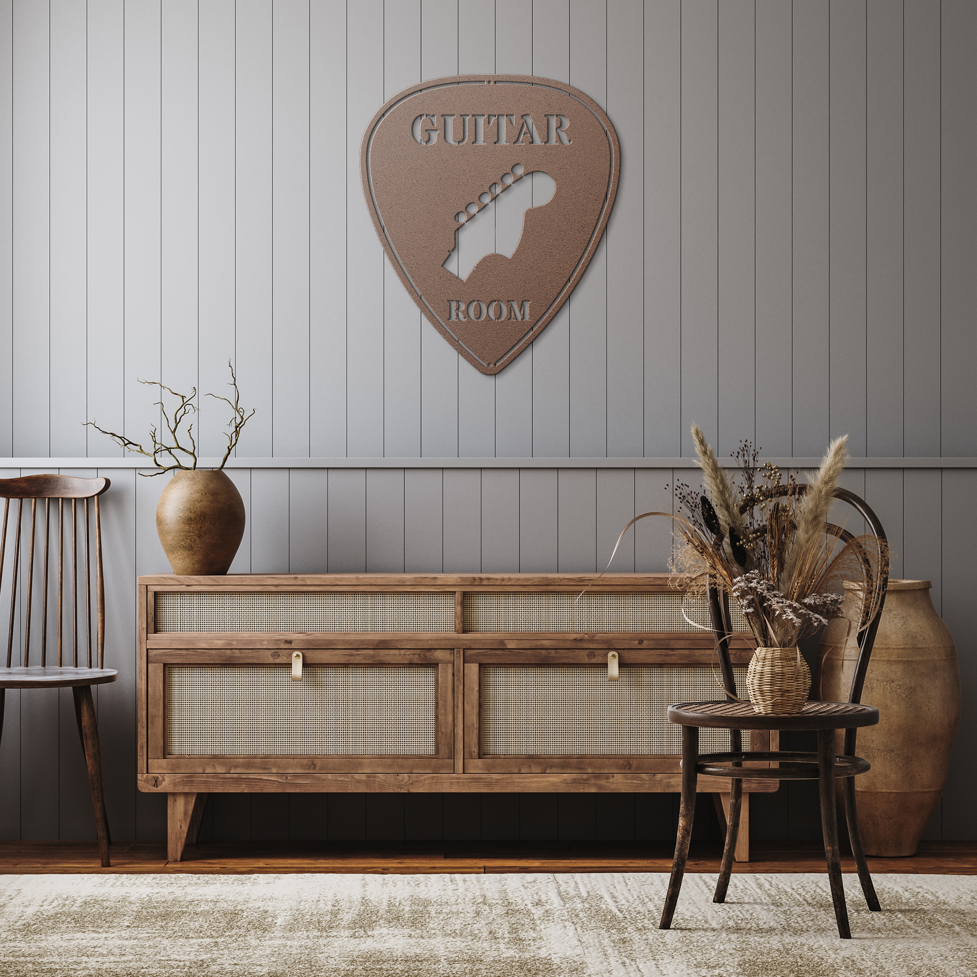 Guitar_Metal_Decor_Copper_Rustic_Hallway_Mockup.png