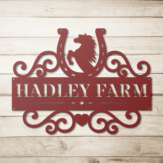 Horse_Shoe_Metal_Sign_Red_Simple_Wood_BKGD_Mockup.png