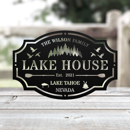 Lake House Metal Decor