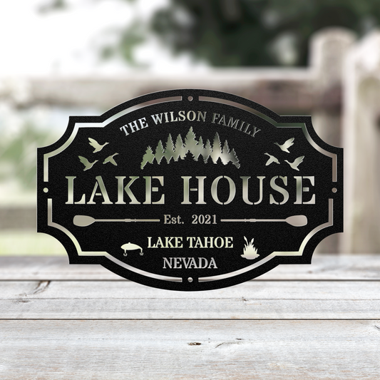 Lake House Metal Decor