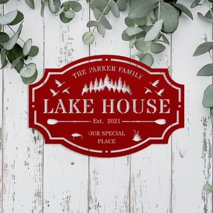 Lake House Metal Decor