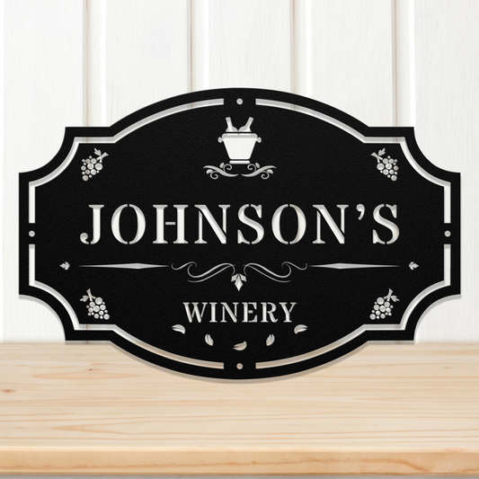 Grape & Wine Sign